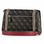 GUESS Noelle Convertible Crossbody Flap Bag Women - DBRN - Dark Brown