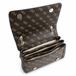 GUESS Noelle Convertible Crossbody Flap Bag Women - DBRN - Dark Brown