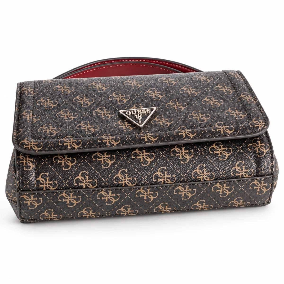 GUESS Noelle Convertible Crossbody Flap Bag Women - DBRN - Dark Brown