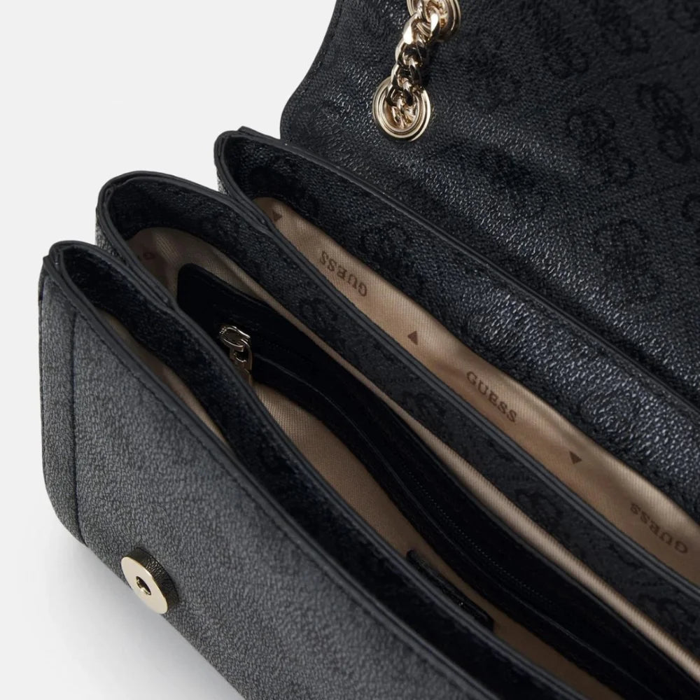 GUESS Noelle Convertible Flap Crossbody Bag Women - COL - Coal