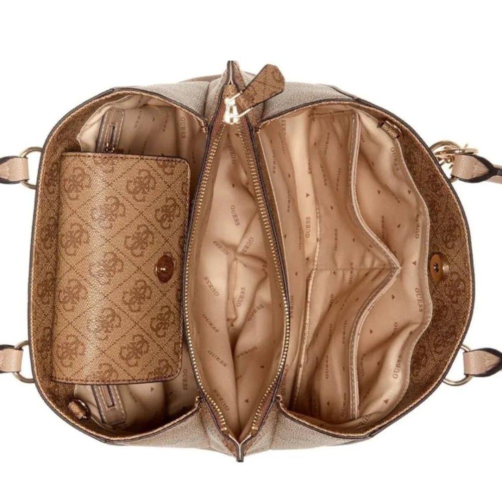 GUESS Noelle Girlfriend Satchel Women - BEG - Beige