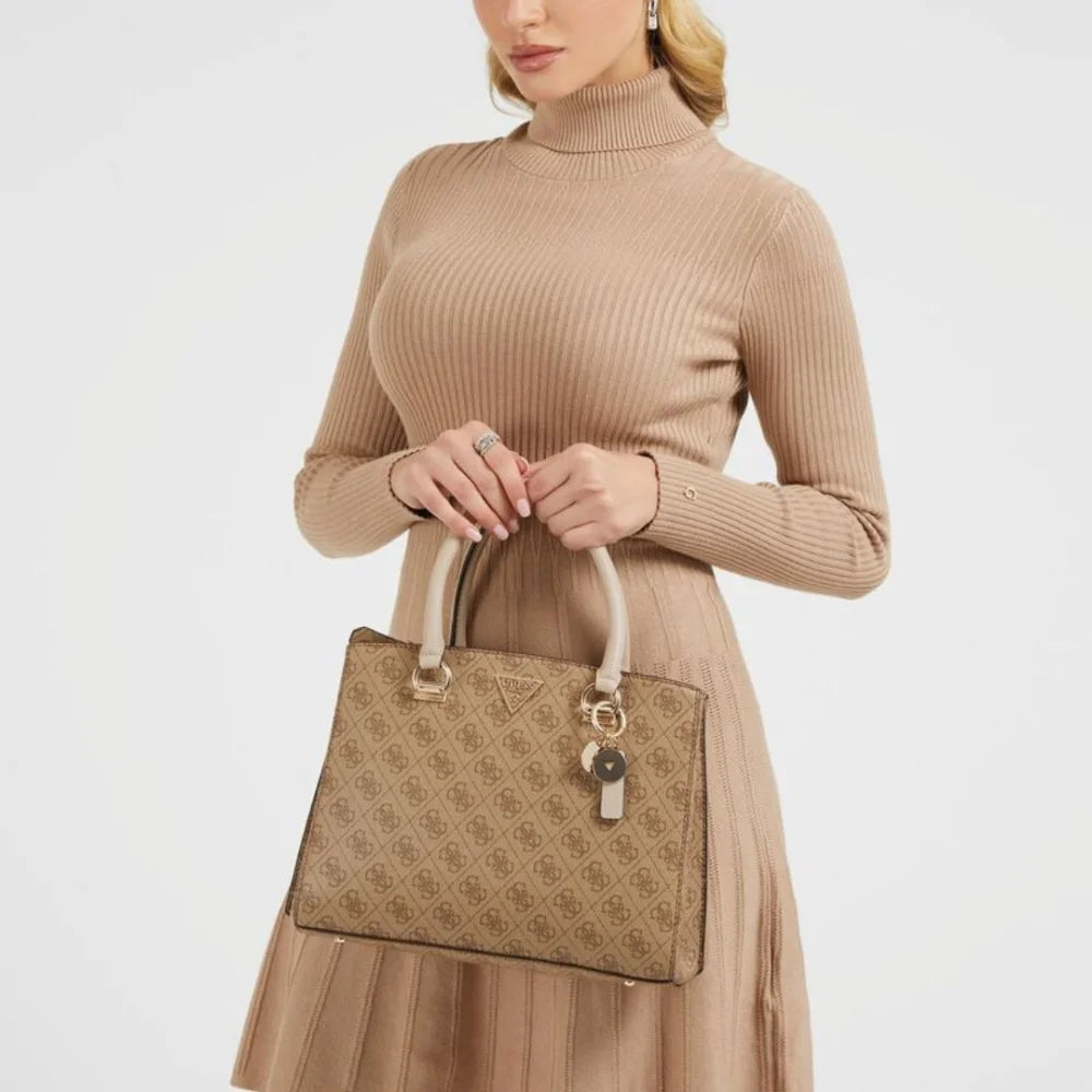 GUESS Noelle Girlfriend Satchel Women - BEG - Beige
