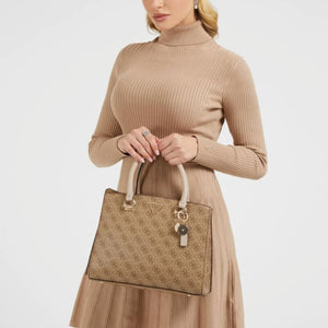 GUESS Noelle Girlfriend Satchel Women - BEG - Beige