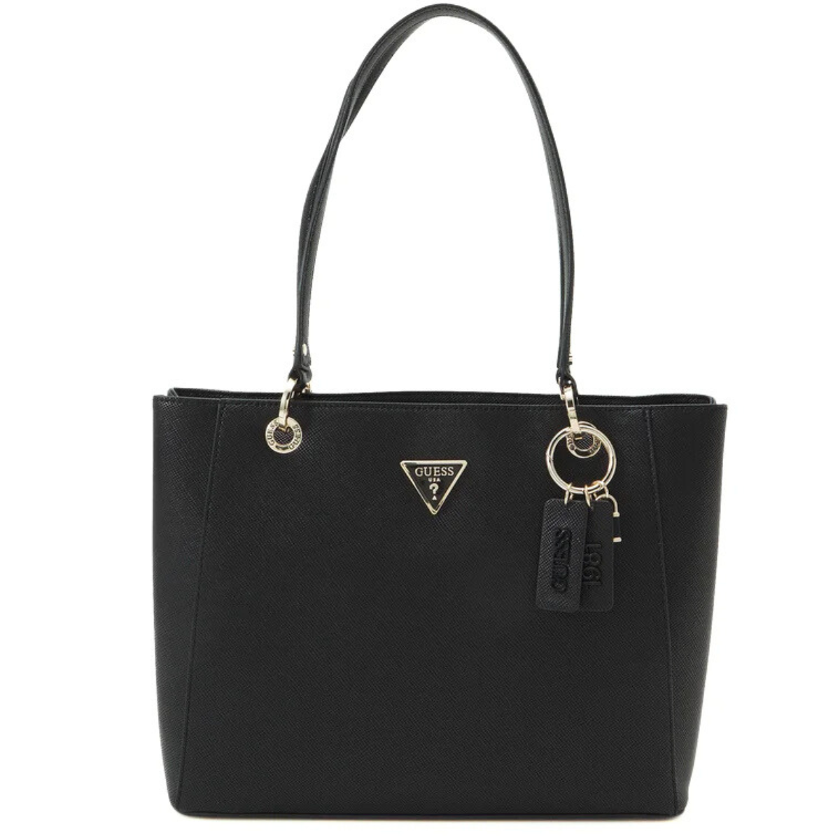 GUESS Noelle Satchel Large Handbag Women - BLK - Black