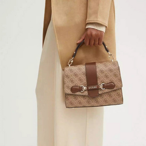 GUESS Nolana Top Handle Flap - BEG - Beige