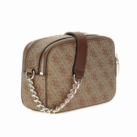 GUESS Noreen 4G Logo Crossbody Camera Bag - BEG - Beige