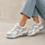 GUESS Notiss Logo Lace-up Sneakers Women - WHTGRY
