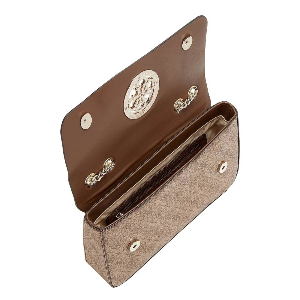 GUESS Open Road Beige Repeat Logo - Brown - Bags