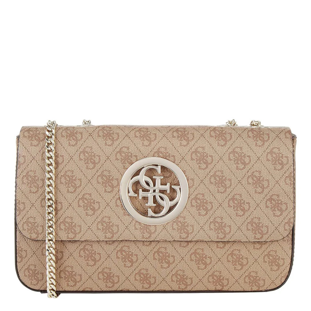 GUESS Open Road Beige Repeat Logo - Brown - Bags