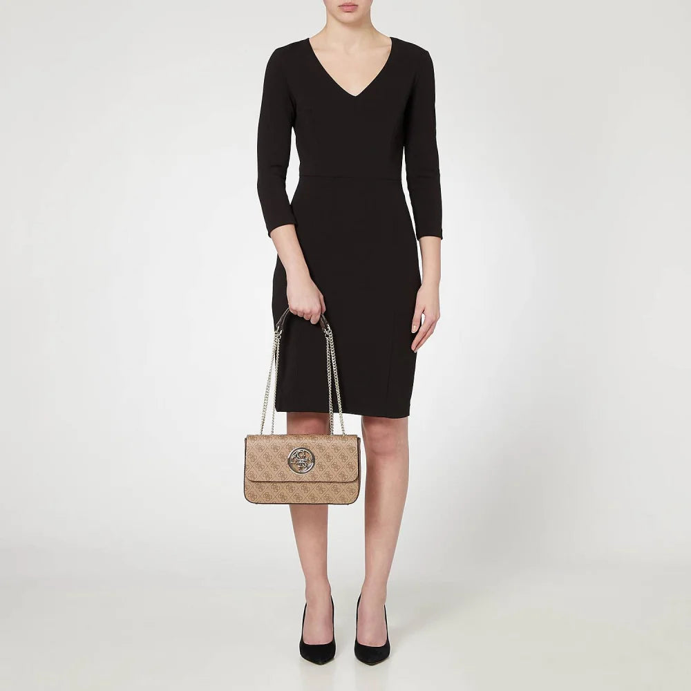 GUESS Open Road Beige Repeat Logo - Brown - Bags