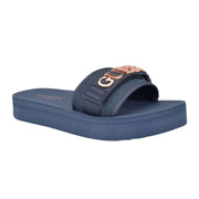 GUESS Peers Logo Slide Sandals - BLU
