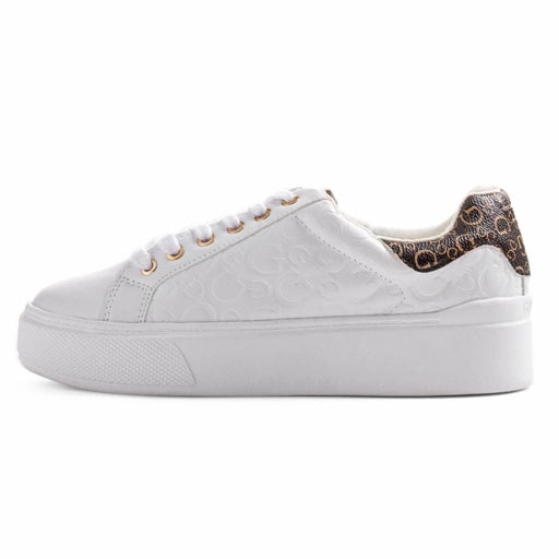GUESS Perhaps Low - Top Platform Sneakers Women - WHTBRN White/ Brown / 36 Shoes