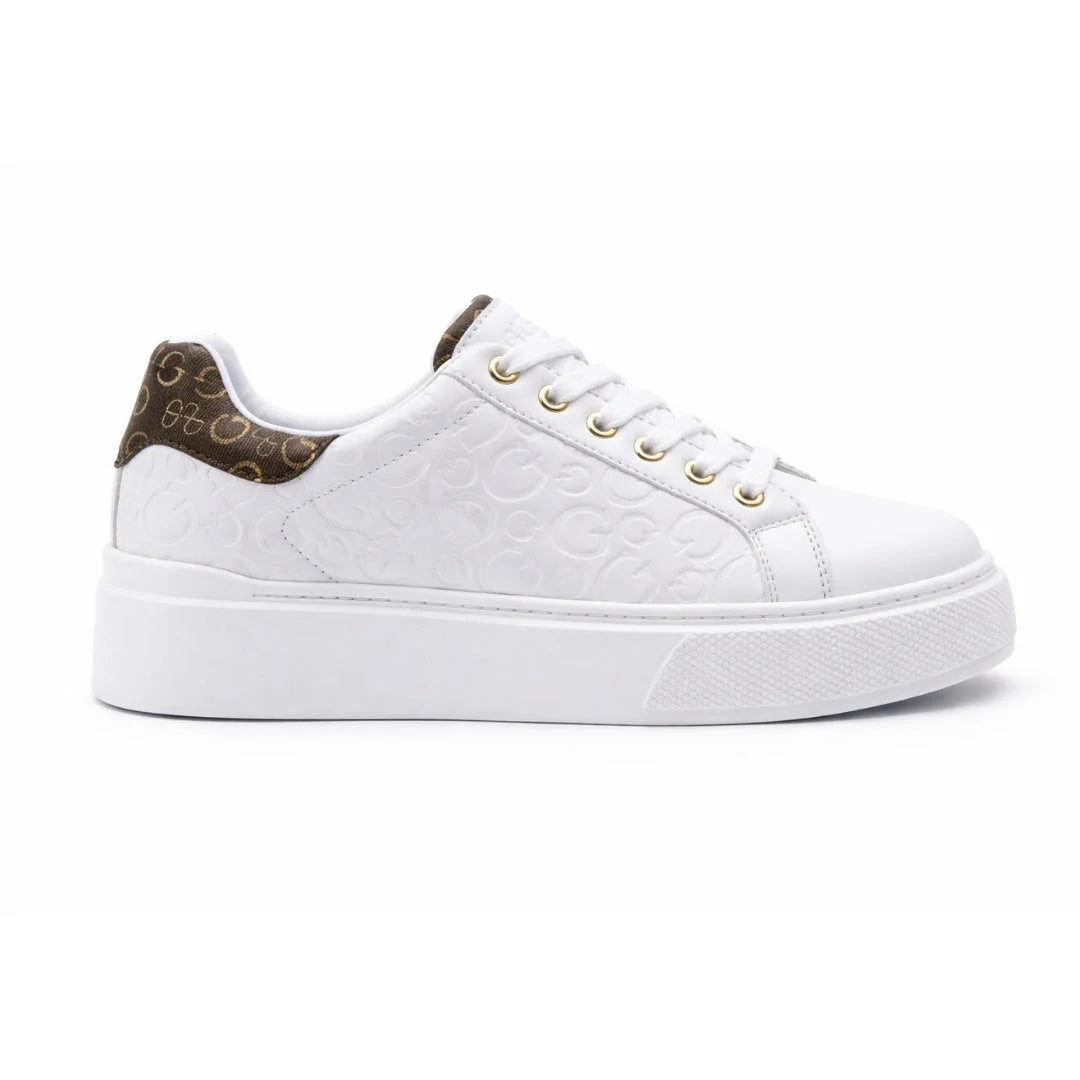 GUESS Perhaps Low-Top Platform Sneakers Women - WHTBRN - White/ Brown / 36