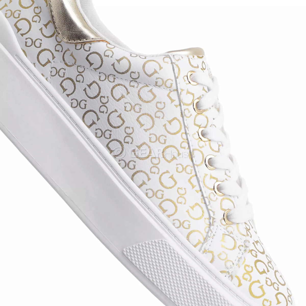 GUESS Perhaps Low-Top Platform Sneakers Women - WHTGLD