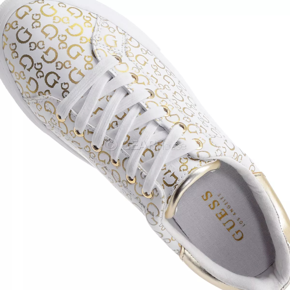 GUESS Perhaps Low-Top Platform Sneakers Women - WHTGLD