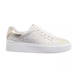 GUESS Perhaps Low-Top Platform Sneakers Women - WHTGLD - White/ Gold / 36.5