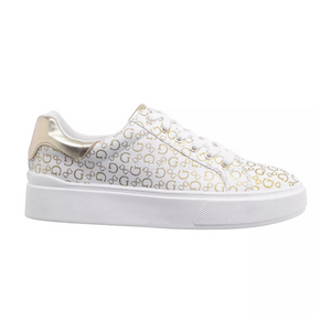 GUESS Perhaps Low-Top Platform Sneakers Women - WHTGLD - White/ Gold / 36.5