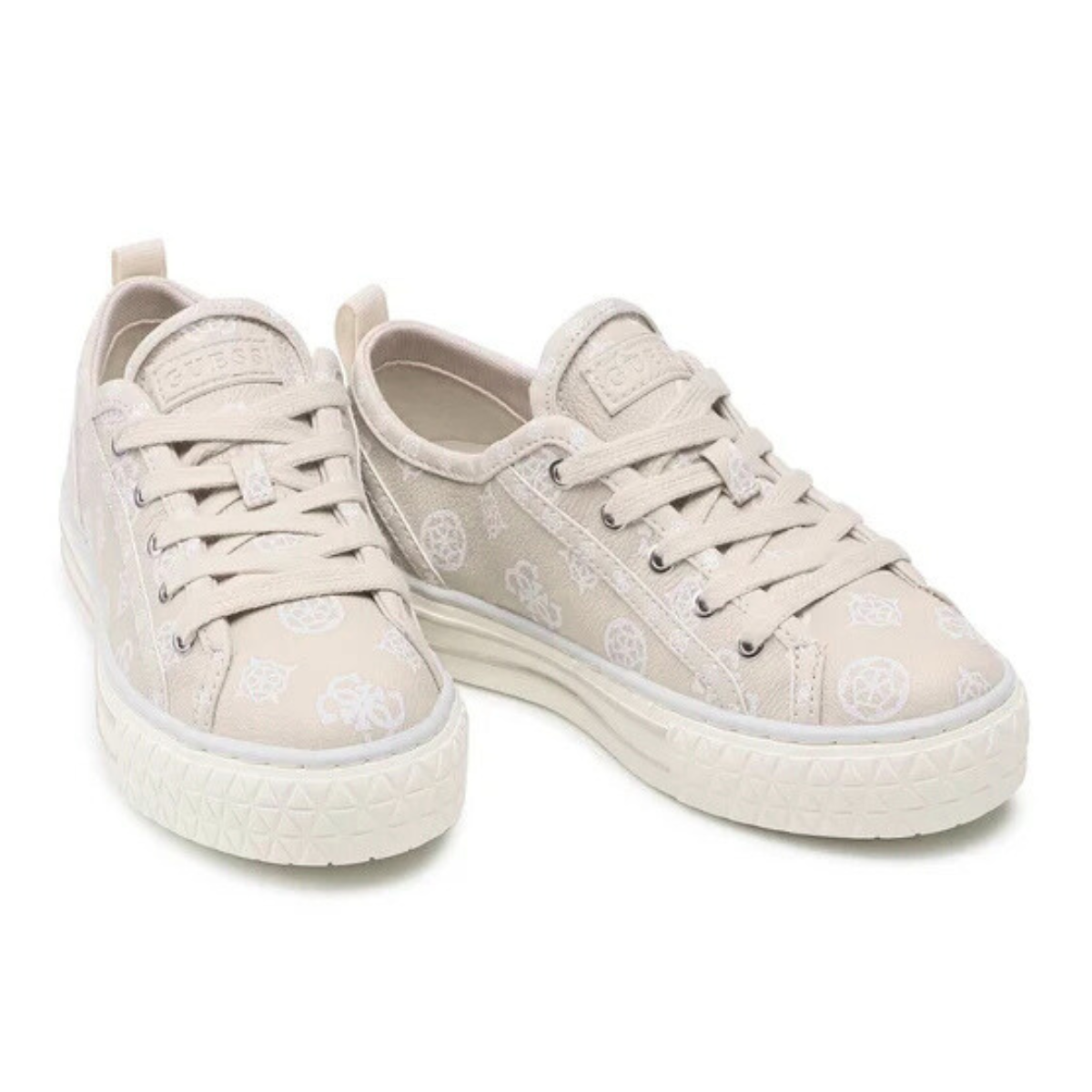 GUESS Peytin FL7PYT FAL12 Fabric Sneakers -BEG - Beige