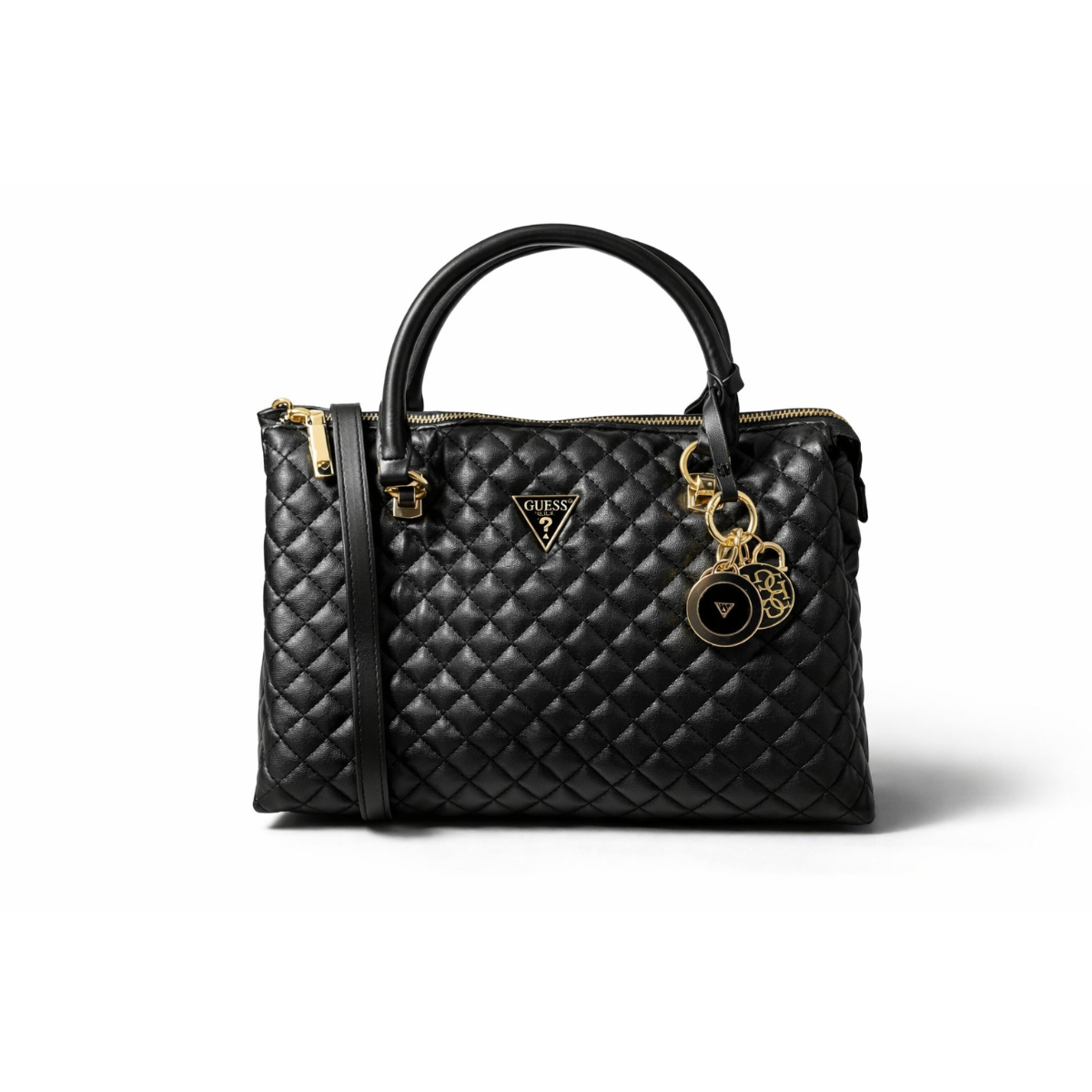 GUESS Quilted Satchel Bag Shoulder bag Women - BLK - Black