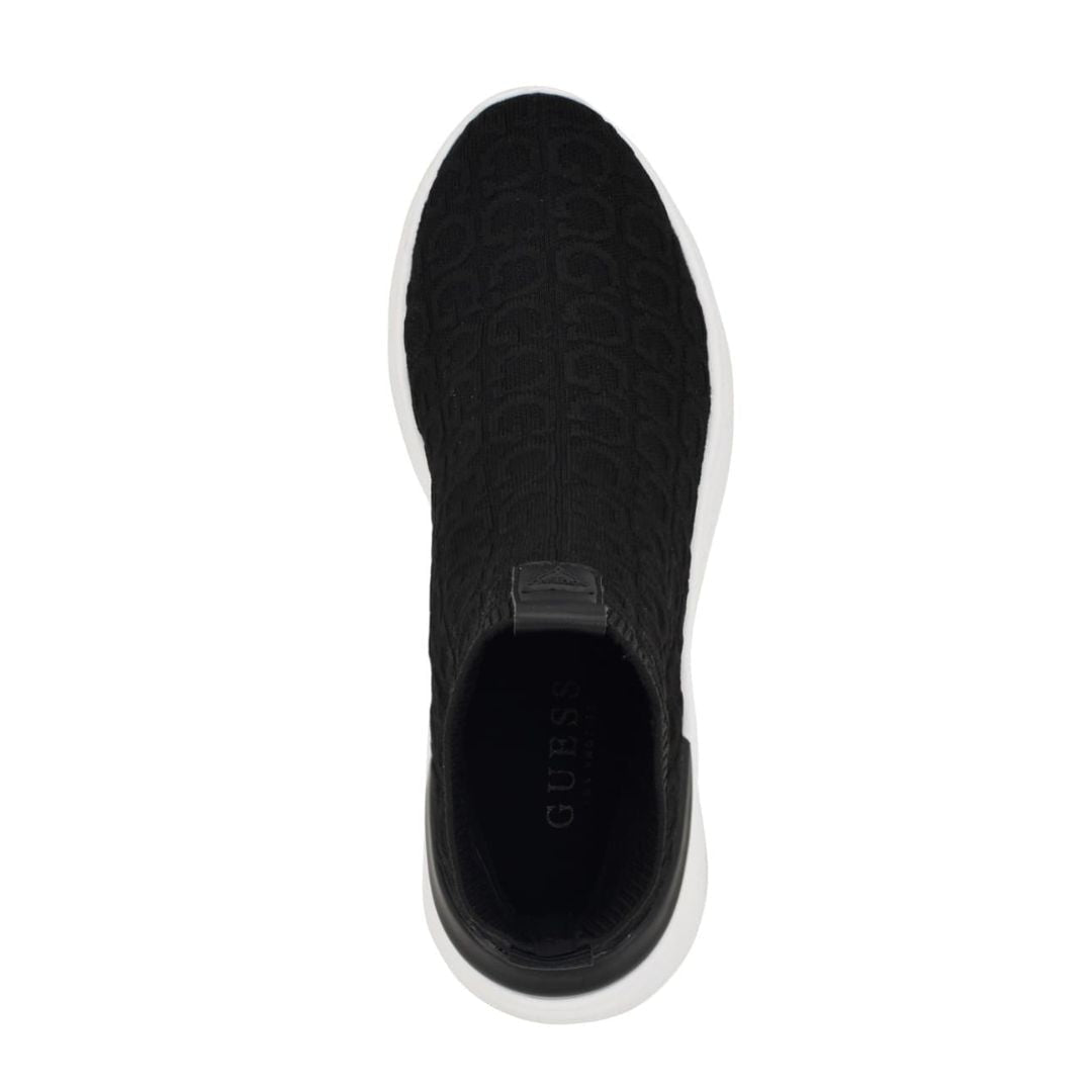 GUESS Reason Knit Logo High-Top Sneakers Women - BLK