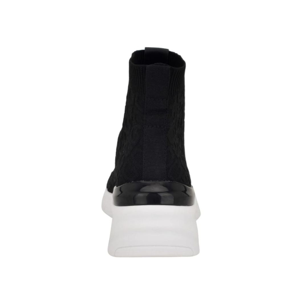 GUESS Reason Knit Logo High-Top Sneakers Women - BLK
