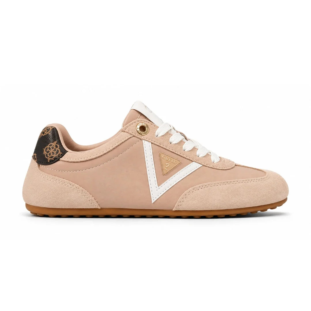 GUESS Relli Genuine Leather Sneakers Women - BEG - Blush Beige / 36 / M