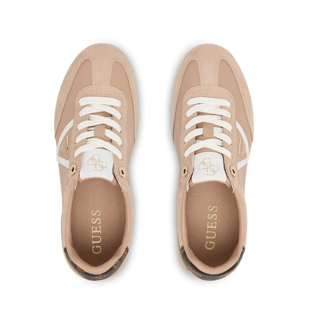 GUESS Relli Genuine Leather Sneakers Women - BEG