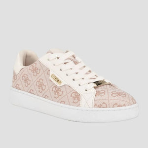 GUESS Renzy Debossed Logo Low-Top Sneakers - BEI Shoes