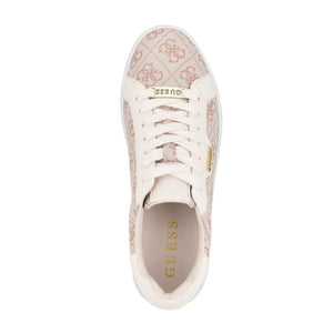 GUESS Renzy Debossed Logo Low-Top Sneakers - BEI Shoes
