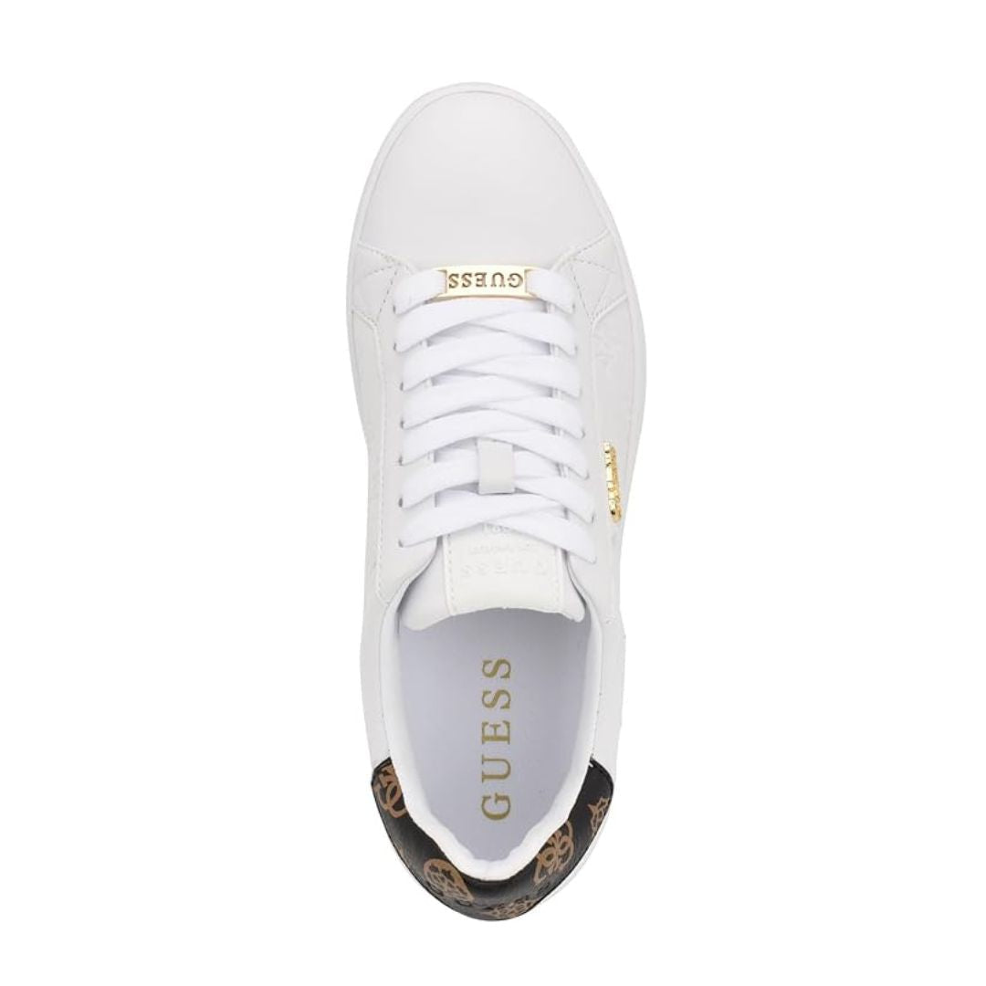 GUESS Renzy Debossed Logo Low-Top Sneakers - WHT