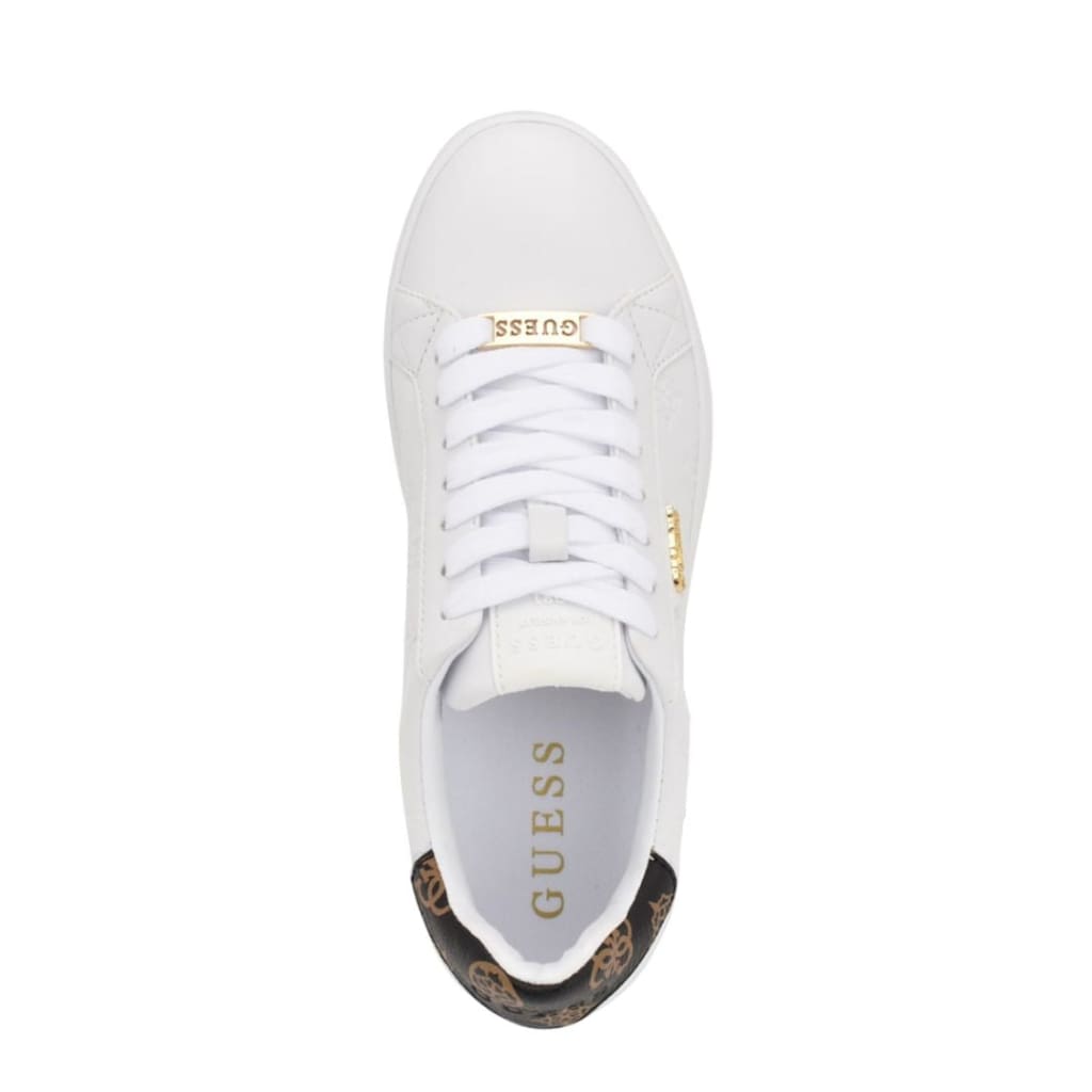 GUESS Renzy Debossed Logo Low-Top Sneakers - WHT Shoes