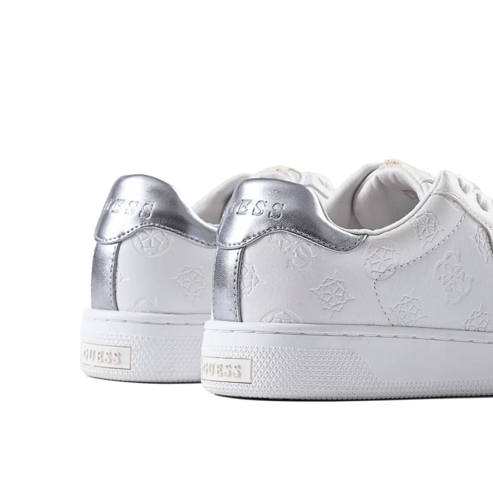 Silver guess trainers discount