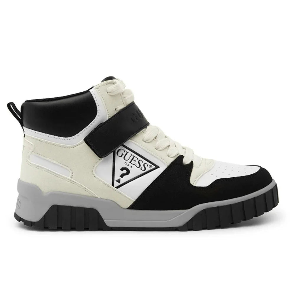 GUESS Rojero High-Top Sneakers Men - WHTBLK - White/ Black / 40