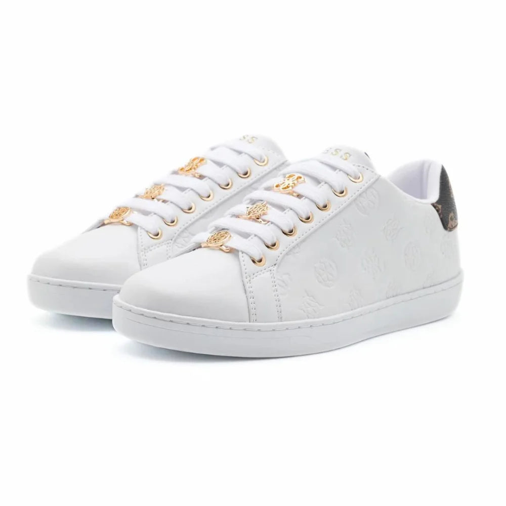 GUESS Rosenna Sneakers Women - WHTBRN - White/ Brown / 36