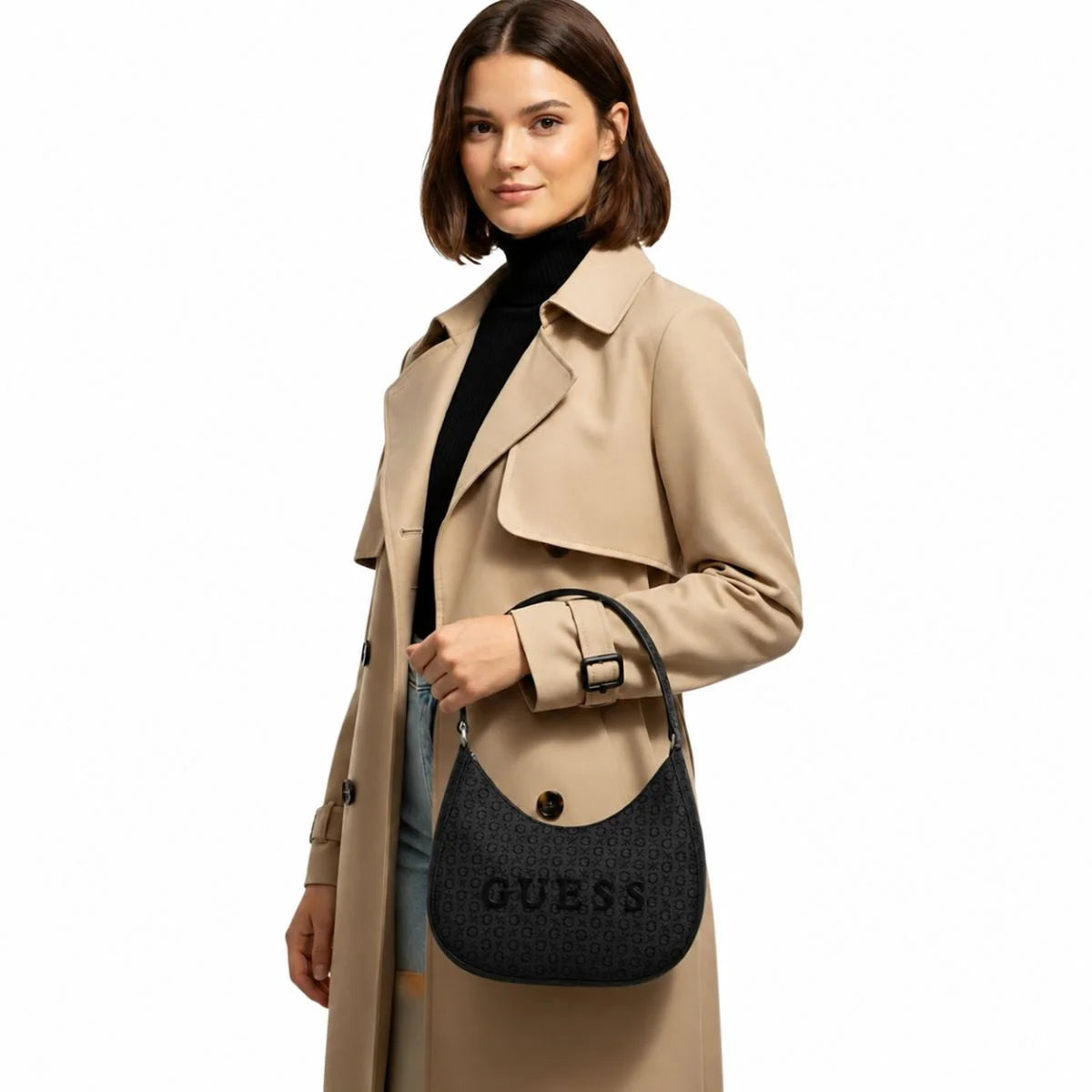 GUESS Rosse Shoulder Bag Women - BLK - Black