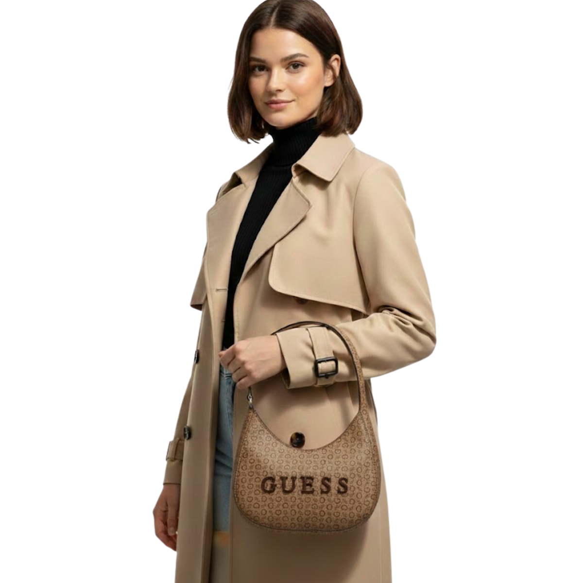 GUESS Rosse Shoulder Bag Women - BRN - Brown