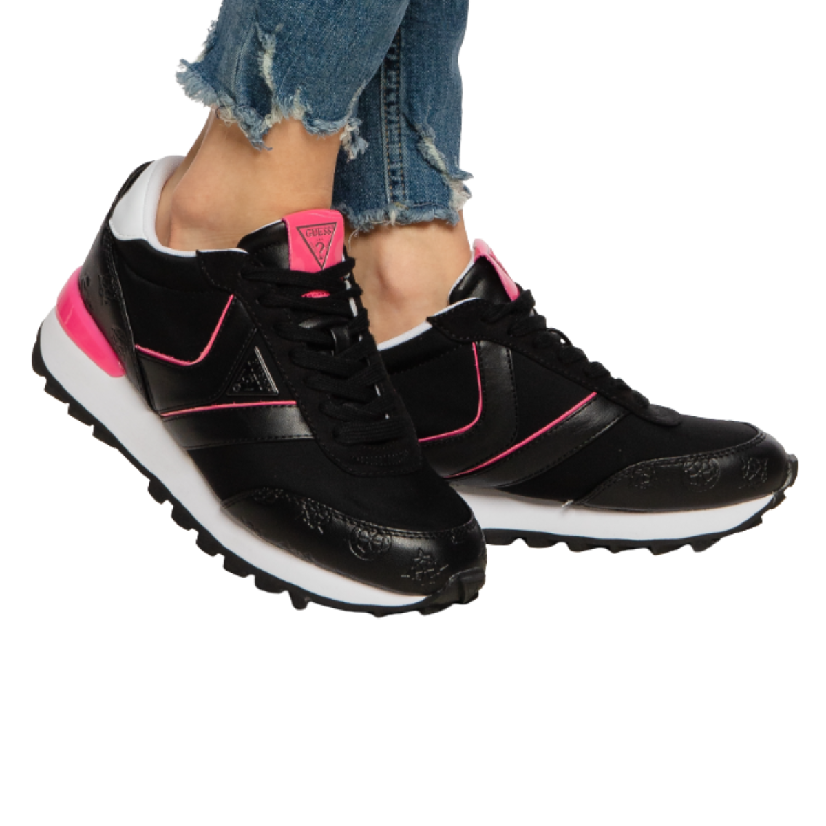 GUESS SAMSIN sneakers -BLKPNK - Black-Pink / 37