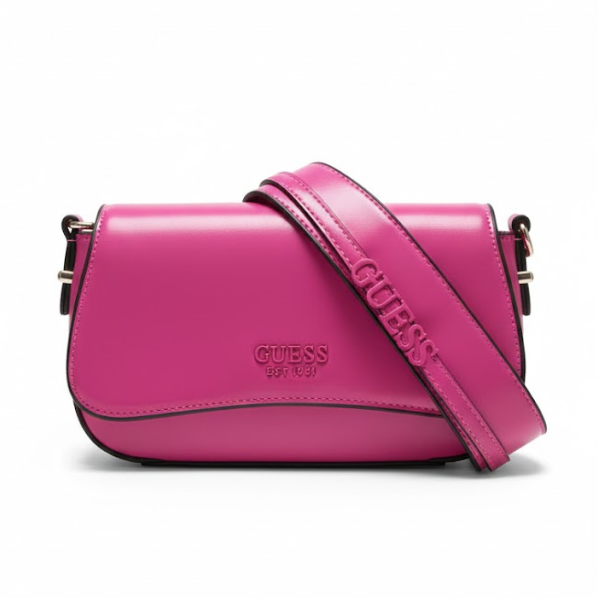GUESS SARITA Convertible Crossbody Flap Shoulder Bag - PNK - Pink