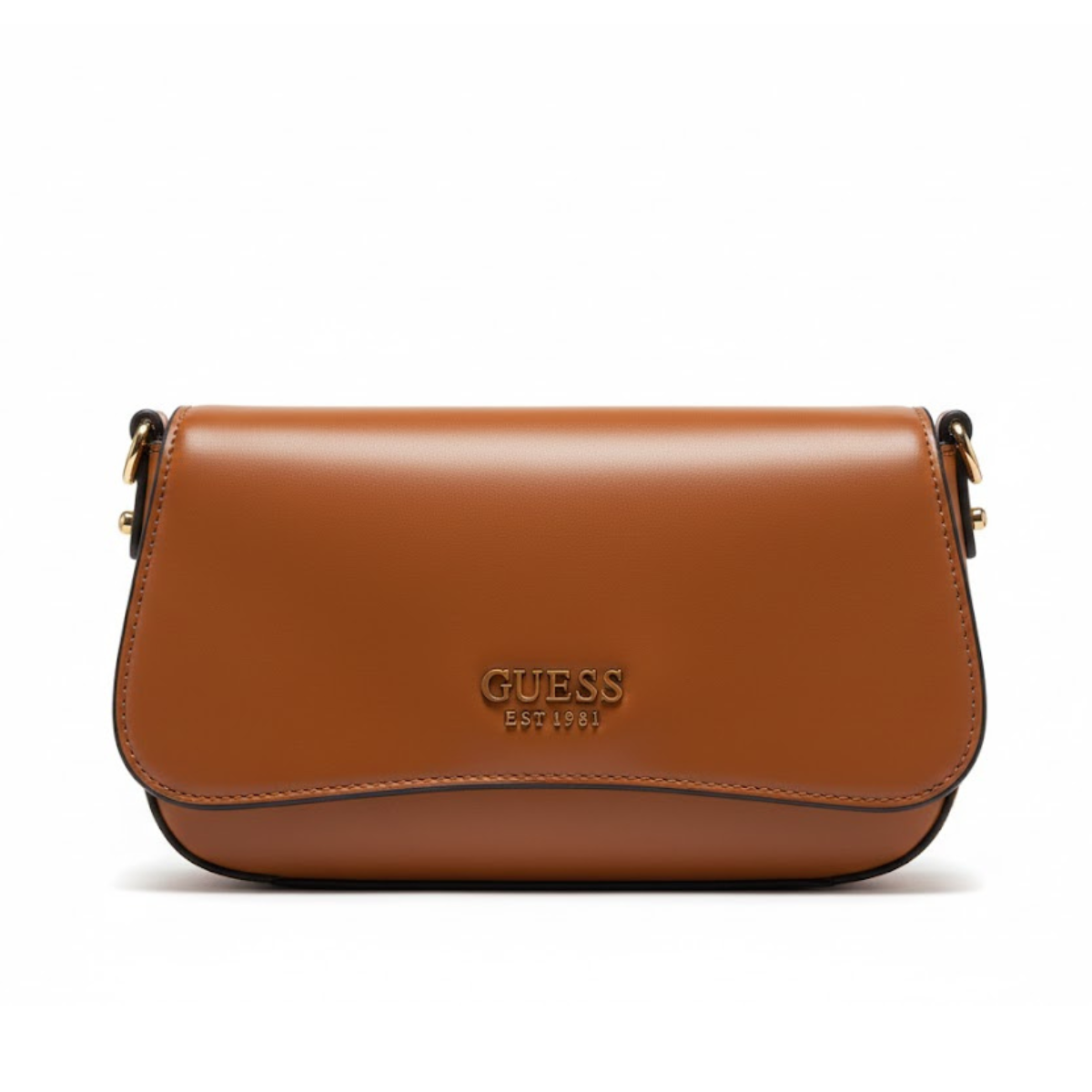 GUESS SARITA Convertible Crossbody Flap Shoulder Bag - TAN - Tan