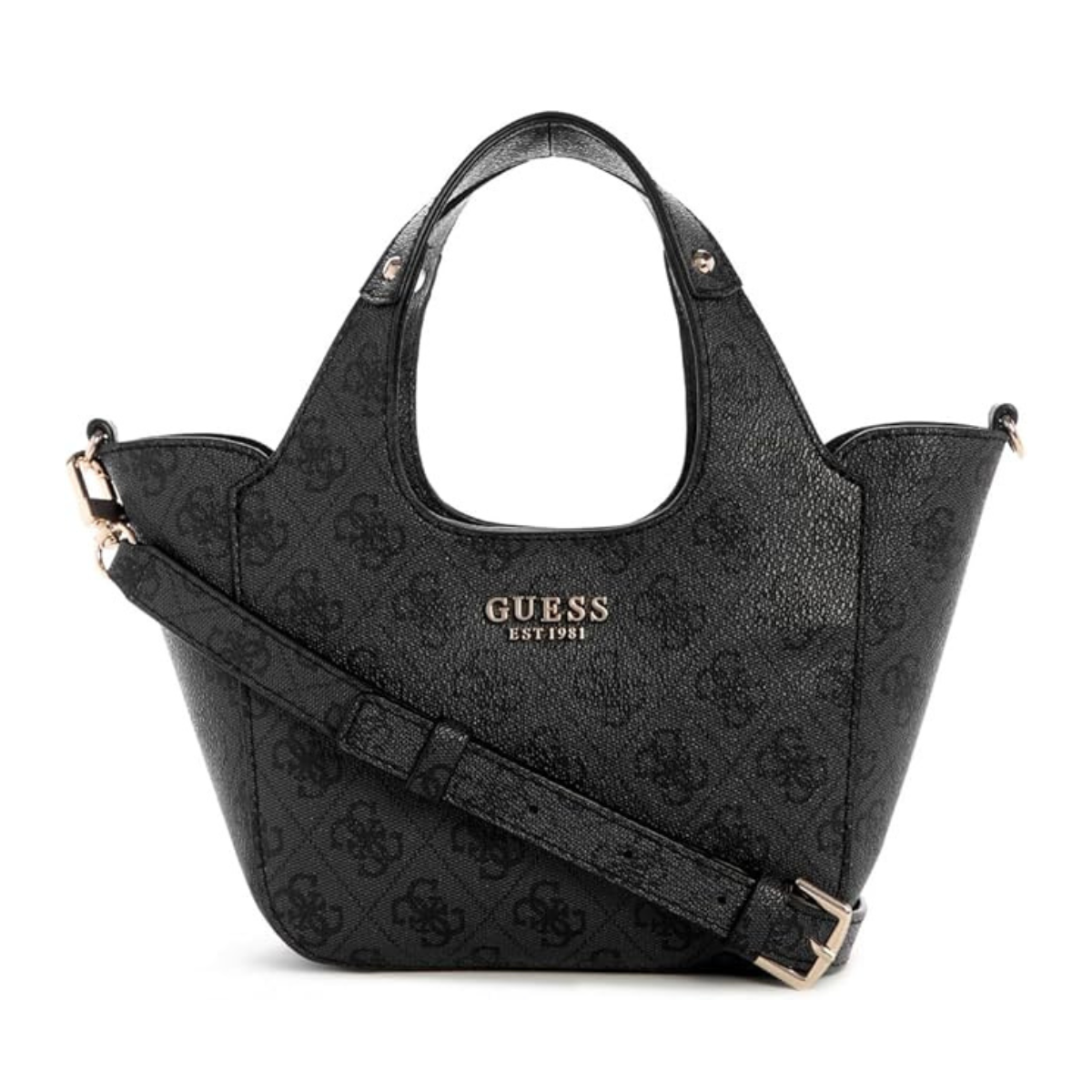 GUESS SCHULTERTASCHE CALISTA 2 IN 1 MINI HANDTASCHE - COL - Coal