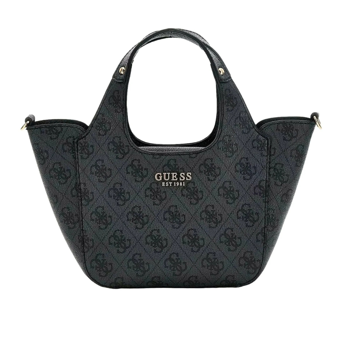 GUESS SCHULTERTASCHE CALISTA 2 IN 1 MINI HANDTASCHE - COL - Coal