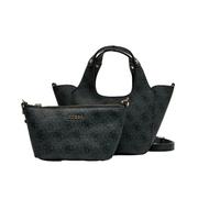 GUESS SCHULTERTASCHE CALISTA 2 IN 1 MINI HANDTASCHE - COL - Coal