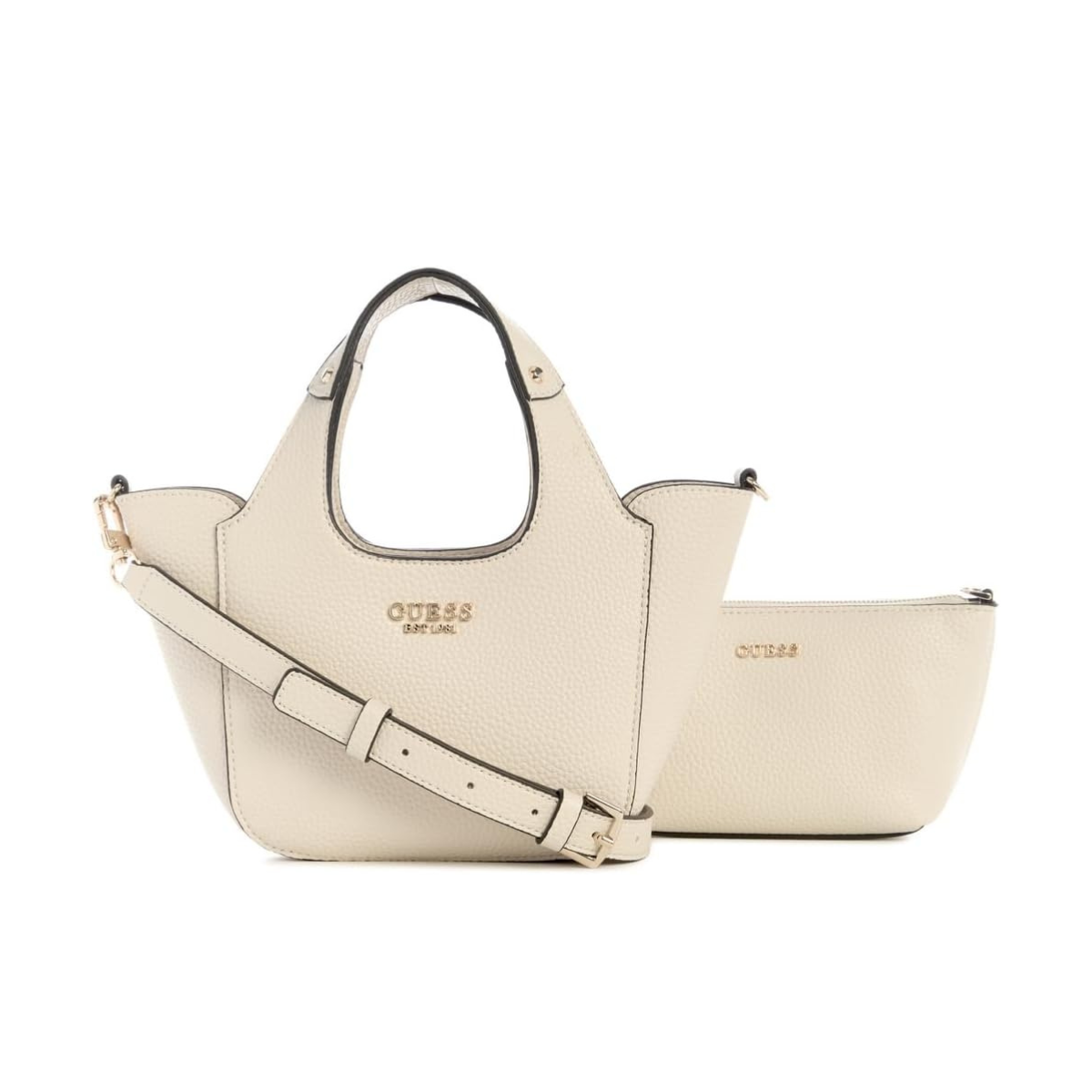 GUESS SCHULTERTASCHE CALISTA 2 IN 1 MINI HANDTASCHE - OFFWHT - Off White