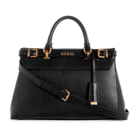 GUESS Sestri Luxury Satchel Handbag - BLK - Black