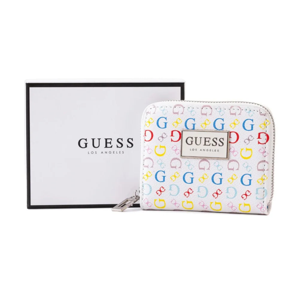 Guess Signature G Logo Monogram Flap Clutch