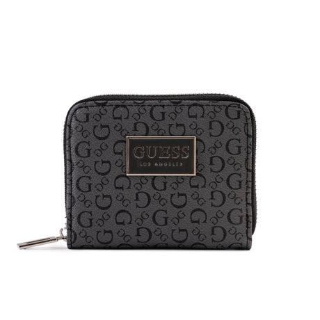 Guess Signature G Logo Monogram Flap Clutch - Gray