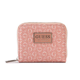 Guess Signature G Logo Monogram Flap Clutch - Pink