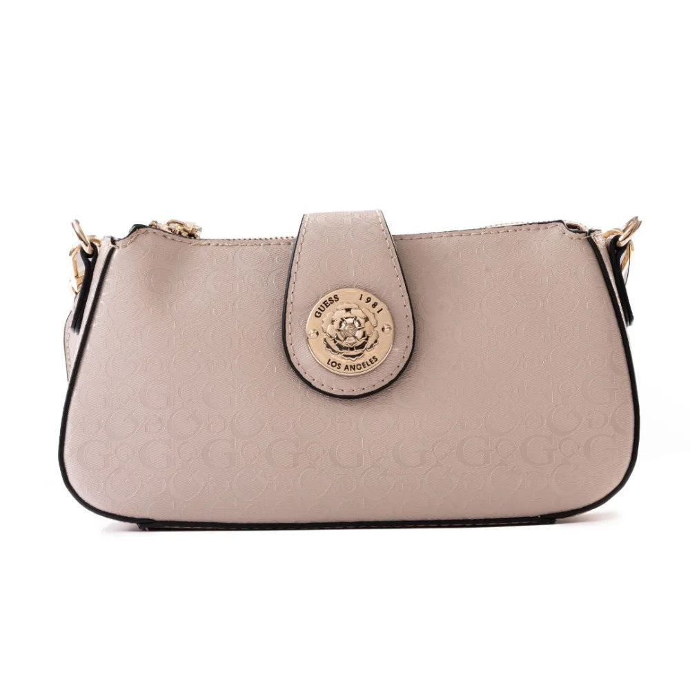 GUESS Signature G Logo Shoulder Bag Women - Latte