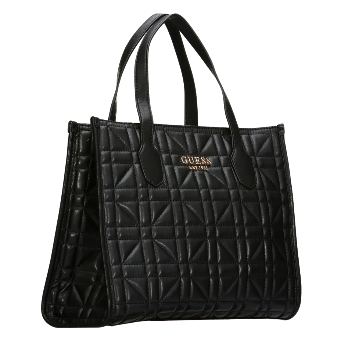 GUESS Silvana quilted handbag-BLK - Black