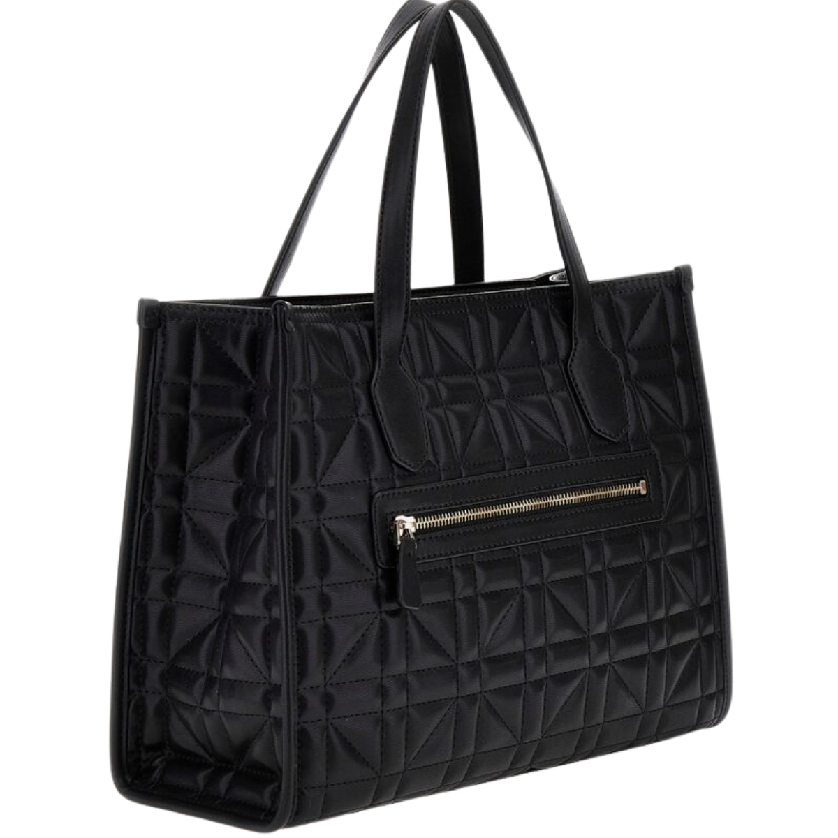 GUESS Silvana quilted handbag-BLK - Black